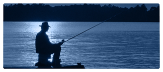 DNSEMP-L-320-BL Gone Fishing (Dock) Blue